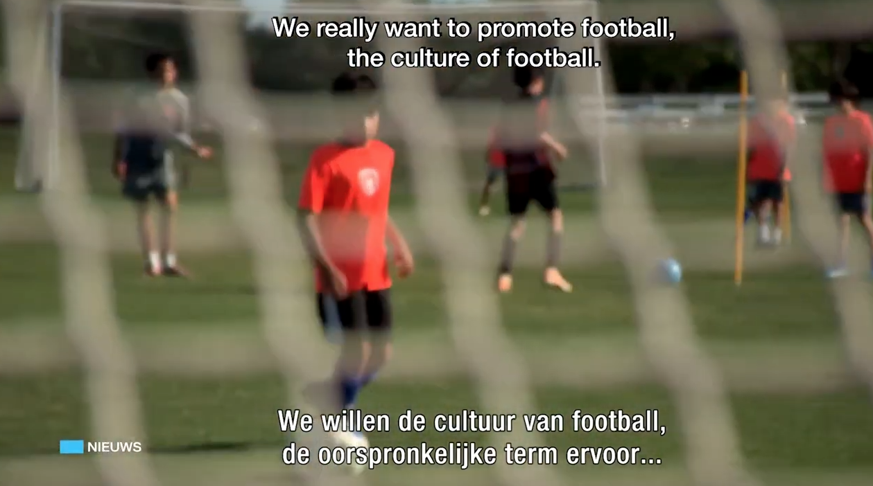Real football, the Dutch way — Dutch FC players training at Fields of Faith.